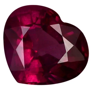 1.21 ct Wonderful Heart Cut (7 x 6 mm) Tanzania Purplish Pink Rhodolite Garnet - Picture 1 of 1