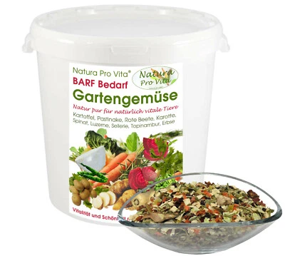 Barfgemüse Hund natürliche leckere Gemüsemischung NaturaProVita Gartengemüse 1kg - Bild 1 von 4