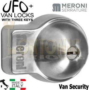 Meroni UFO+ Heavy Duty Stainless Steel Slam Shut Van Lock Back + Sliding Doors - Picture 1 of 12