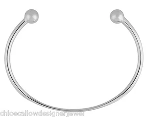 925 Sterling Silber Kinder oder Baby Taufe Drehmoment Armreif Armband - Bild 1 von 3