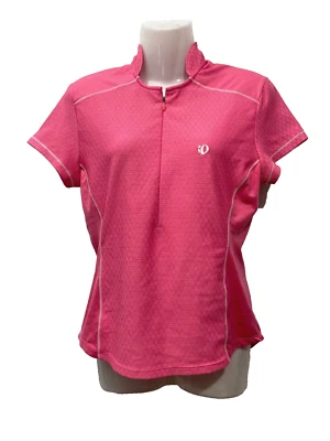 Camiseta deportiva de ciclismo Pearl Izumi para mujer manga corta rosa bolsillos traseros media cremallera S Foto 1 de 4
