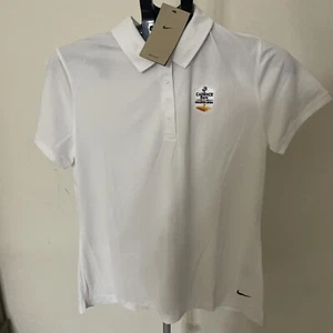 Polo de golf blanc logo femme Nike Dri-Fit taille M - Photo 1/6