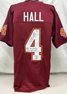 DeAngelo Hall Signed Custom Burgundy Orange Player Jersey (XL) 3 Insc BAS 803 - Picture 1 of 5