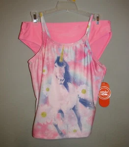 Girls CUTE 2pc Unicorn Swimsuit (Size XXL - 18) BRAND NEW W TAGS - Picture 1 of 4