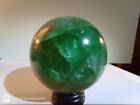 60mm Natural Green Fluorite Sphere Quartz Crystal Ball Reiki Healing Clear