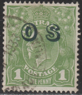 Australia 1932-33 SC# 07 - Sobreimpreso en edición regular - Lote usado # 253 Foto 1 de 2