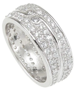 1,00 ct Jahrestag Ehering Ring Damen Braut Sterlingsilber Größe 5-9 - Bild 1 von 5