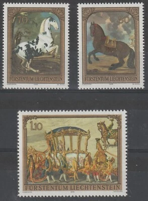 Liechtenstein 1978 #660-62 caballos - MNH Foto 1 de 4