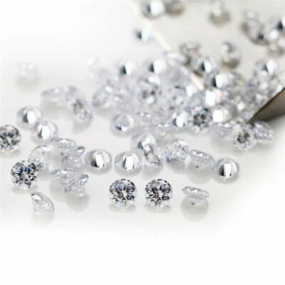 1000pcs 0.8~5.0mm Round White AAA cz stone cubic Cubic Zirconia DIY Stone N820 - Image 1 of 4