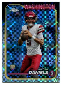 2024 Topps Chrome #201 Jayden Daniels Rookie X-Fractor Washington Commanders - Picture 1 of 2