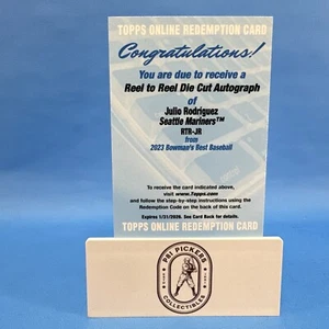 🔥🔥Julio Rodriguez 2023 Bowman’s Best Reel To Reel Die Cut Auto/150 Mariners - Picture 1 of 2