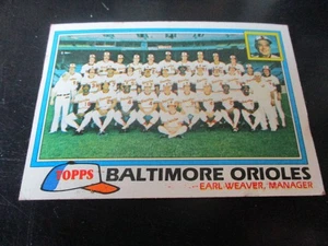 BALTIMORE ORIOLES TEAM CARD 1981 TOPPS JIM PALMER Karte #661 top - Bild 1 von 2