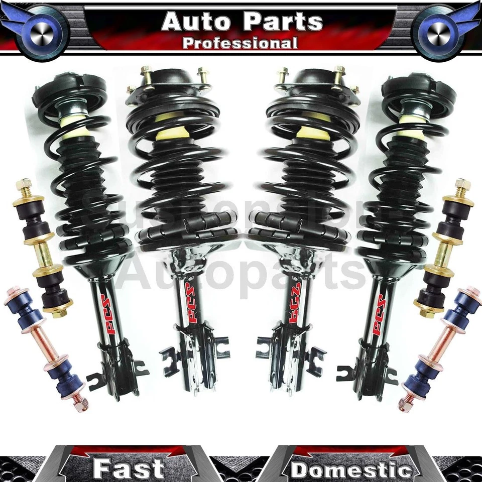 Amortiguadores delanteros traseros puntales barra estabilizadora enlace para Ford Escort 1.9L 1996 1995 1994 1993 Foto 1 de 4