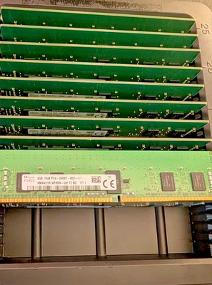 Lot of 12 SK Hynix 4GB 1Rx8 DDR4 PC4-2400T Memory Module (HMA451R7AFR8N-UH) - Image 1 of 4