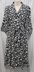 LAURA ASHLEY Fit and Flare Shirt Dress with Sash, Pockets, 14 = 12-14 - Picture 1 of 6