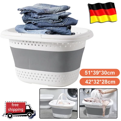 Wäschekorb Faltbar Wäschesammler Wäschebox Wäschetonne Aufbewahrungskorb Stabil - Bild 1 von 4