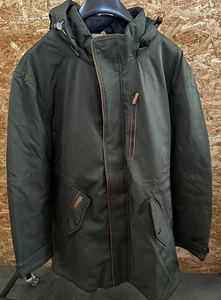CHARLES COLBY Hombre Parka Chaqueta Funcional Cálida Capucha Oliva Talla 62 - Imagen 1 de 3