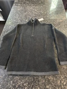 $735 Stone Island Vanise RWS Wool Sweater 1/4 Zip. Pullover Shirt. Medium NWT - Picture 1 of 14