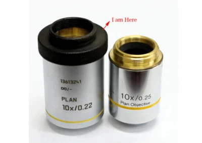 M25x0.75 M26 M27 M32 to RMS Objective Adapter f/ Mitutoyo Nikon BD Microscope - Image 1 of 3