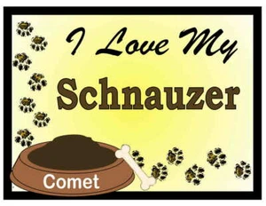 SCHNAUZER PERSONALIZADO I Love My Schnauzer IMÁN - Imagen 1 de 1