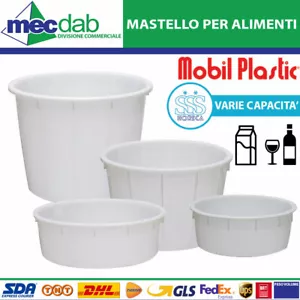 Mastello Per Alimenti In Plastica PEHD Colore Bianco Ideale Per Oliva Vino Latte - Foto 1 di 8