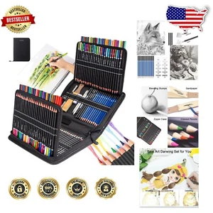 Art Supplies Drawing Kit - 146-Piece Colored, Graphite, Charcoal for All Artists - Picture 1 of 9