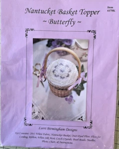 Nantucket Basket Topper Butterfly Lorri Birmingham Designs counted stitch kit - Picture 1 of 4