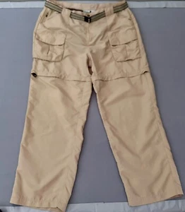 LL Bean Pants Men Size 2XL Tall Beige Convertible Hiking Utility Outdoor EC 0943 - Picture 1 of 11