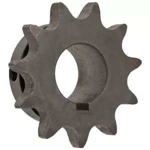 41B10H Type B Heat Treated Sprocket for #41 Roller Chain - 10 Tooth - 1/2" Bore - Picture 1 of 2