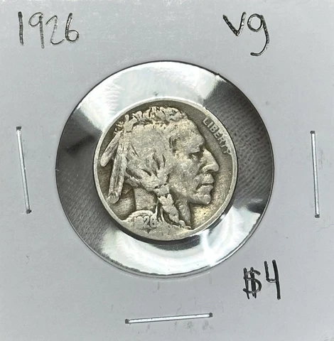 1926 P Buffalo Nickel VG Cover