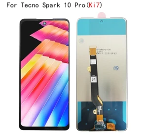 For Tecno Spark 10 Pro Ki7 LCD Display Touch Screen Digitizer Replacement Black - Picture 1 of 1