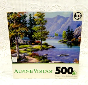 SURE-LOX ALPINE VISTAS 500 pezzi puzzle LODGE LAGO sigillato - Foto 1 di 4