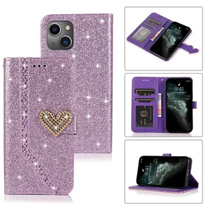Bling PU Leather Wallet Case Phone Cover for iPhone 11 12 13 Pro Max 8 14 15 7 - Picture 1 of 17