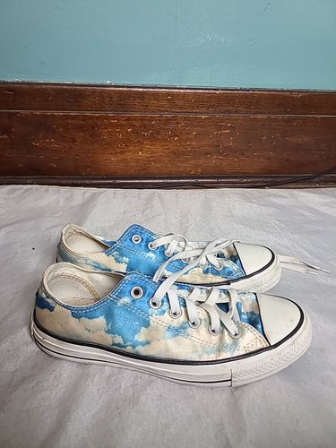 Scarpe sneakers Converse edizione limitata stampa nuvola seta donna taglia 8 uomo 6