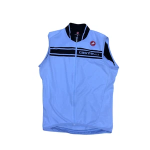 CASTELLI Cycling Jersey Shirt Top Men's XL Full Zip White Black Sleeveless Bike - Picture 1 of 10