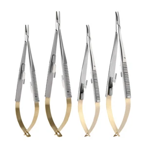 Dental T/C Castroviejo Needle Holder Locking Straight/Curved Surgical Plier - Bild 1 von 40