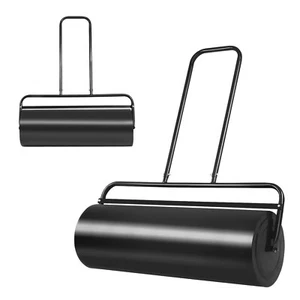 36" Lawn Roller Water Sand Filled Push Tow Behind Roller Black - Picture 1 of 6