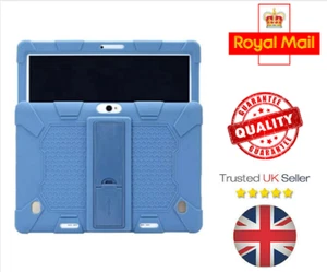 Universal Smart Tablet Case Silicone Cover Shockproof Dark Blue 10" with Stand - Picture 1 of 9