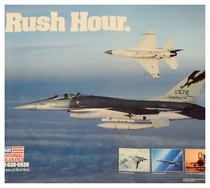 ORIGINAL AIR NATIONAL GUARD 'RUSH HOUR' F-16 F16 FIGHTER JET POSTER 20X19" USED - Picture 1 of 6