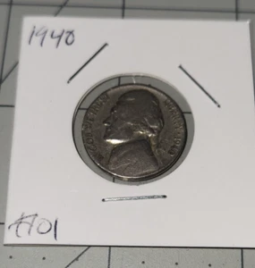 1940 Jefferson Nickel - No Mint Mark - Picture 1 of 2