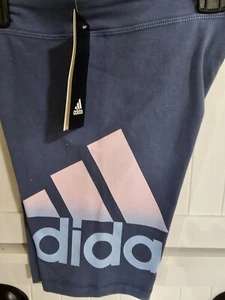 Girls Youth Kids Adidas Legging Shorts NEW Crew Blue Size XL 16 - Picture 1 of 2