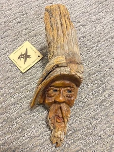 Vintage Original Knotenkopf Ponderosa Kiefer Schnitzerei von The Hutchison's 9"x 4"x 3,5" - Bild 1 von 11