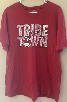 Chief Wahoo, Tribe Town, '47, XL, Red, T-Shirt - Image 1 of 4