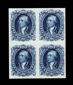 MOMEN US #72P3 BLOCK OF 4 PLATE PROOF ON INDIA MOUNTED ON CARD VF LOT #95002* - Picture 1 of 2