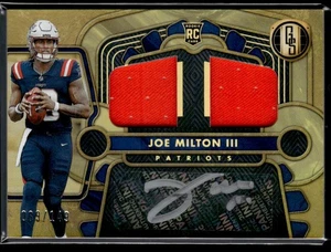 2024 Panini Gold Standard RPA Joe Milton III RC Auto Patch /149 New England - Picture 1 of 2