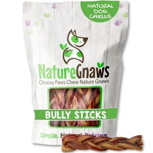Braided Bully Sticks for Dogs 5-6" 3 Count - Long Lasting for Small and Mediu... - Picture 1 of 8