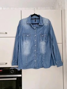 Maxiblue Damen Jeansbluse Hemd Denim Hellblau Frühling/Sommer Mode Fashion Gr.50 - Bild 1 von 12