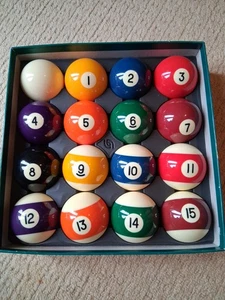 Aramith Spots and Stripes American 2 1/4 Inch Premier USA Pool Balls Set - Picture 1 of 6