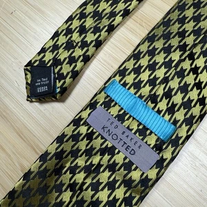Corbata anudada Ted Baker para hombre 100 % seda clásica trabajo inteligente formal - Imagen 1 de 11