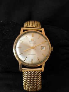 Alte Armbanduhr Tissot Visodate Automatic 14 Karat 585 Gold Schweiz 40er Jahre - Bild 1 von 24